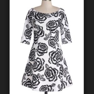 Moonlight Roses Dress - A-line Off-the-Shoulders